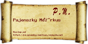 Pajenszky Márkus névjegykártya